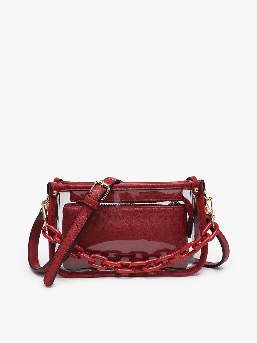 CLEARLY CHIC GAME DAY CROSSBODY BAG