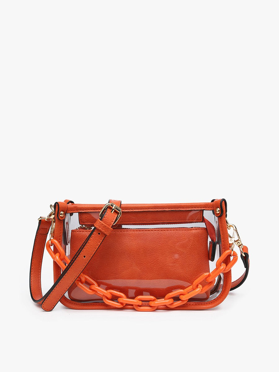 CLEARLY CHIC GAME DAY CROSSBODY BAG