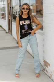 Black ALBANY GREAT DANES PRESEASON OPENER RACERBACK TANK TOP - Full Length | Gameday Couture - SOHO