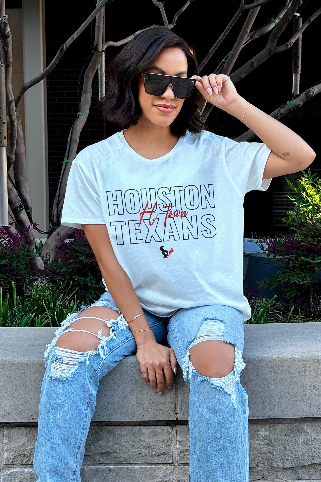 HOUSTON TEXANS NO LIMITS SHORT SLEEVE FLOWY TEE
