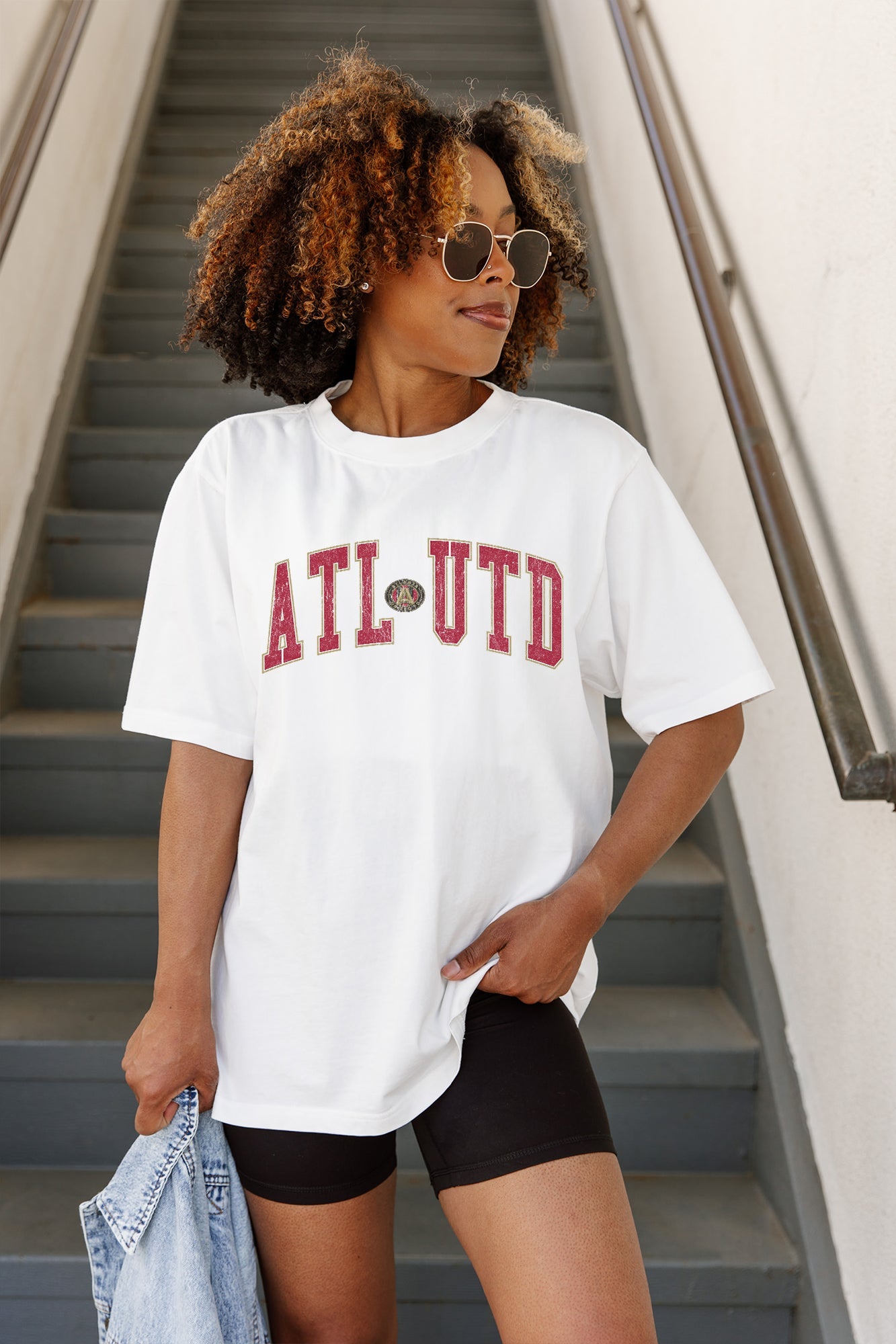 ATLANTA UNITED FC GOAL LINE OVERSIZED CREWNECK TEE