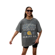 ALBANY STATE GOLDEN RAMS THROWBACK OVERSIZED CREWNECK TEE - Styled Look Studio | Gameday Couture - SOHO