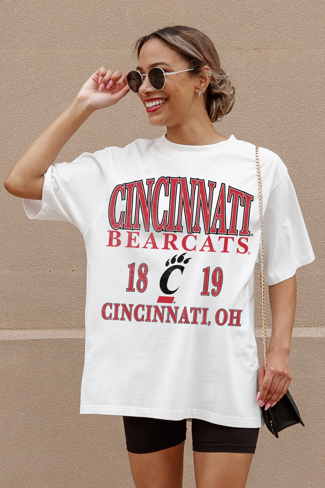 CINCINNATI BEARCATS Unity Oversized Tee - Front Detail | Gameday Couture - SOHO