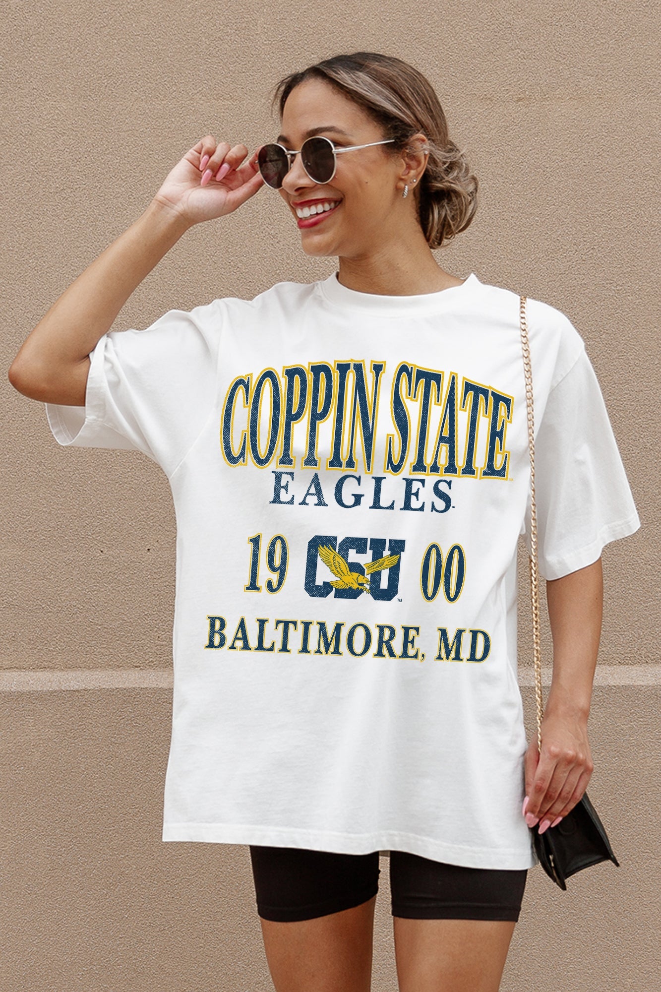 COPPIN STATE EAGLES UNITY OVERSIZED CREWNECK TEE