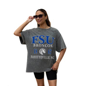 FAYETTEVILLE STATE BRONCOS Throwback Oversized Tee