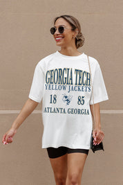 Georgia Tech Yellow Jackets Unity Oversized Tee - Side View Styled Look | Gameday Couture - SOHO