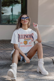 ILLINOIS FIGHTING ILLINI Court Date Oversized Crewneck Tee