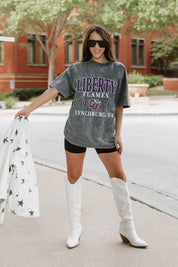 LIBERTY FLAMES THROWBACK OVERSIZED CREWNECK TEE