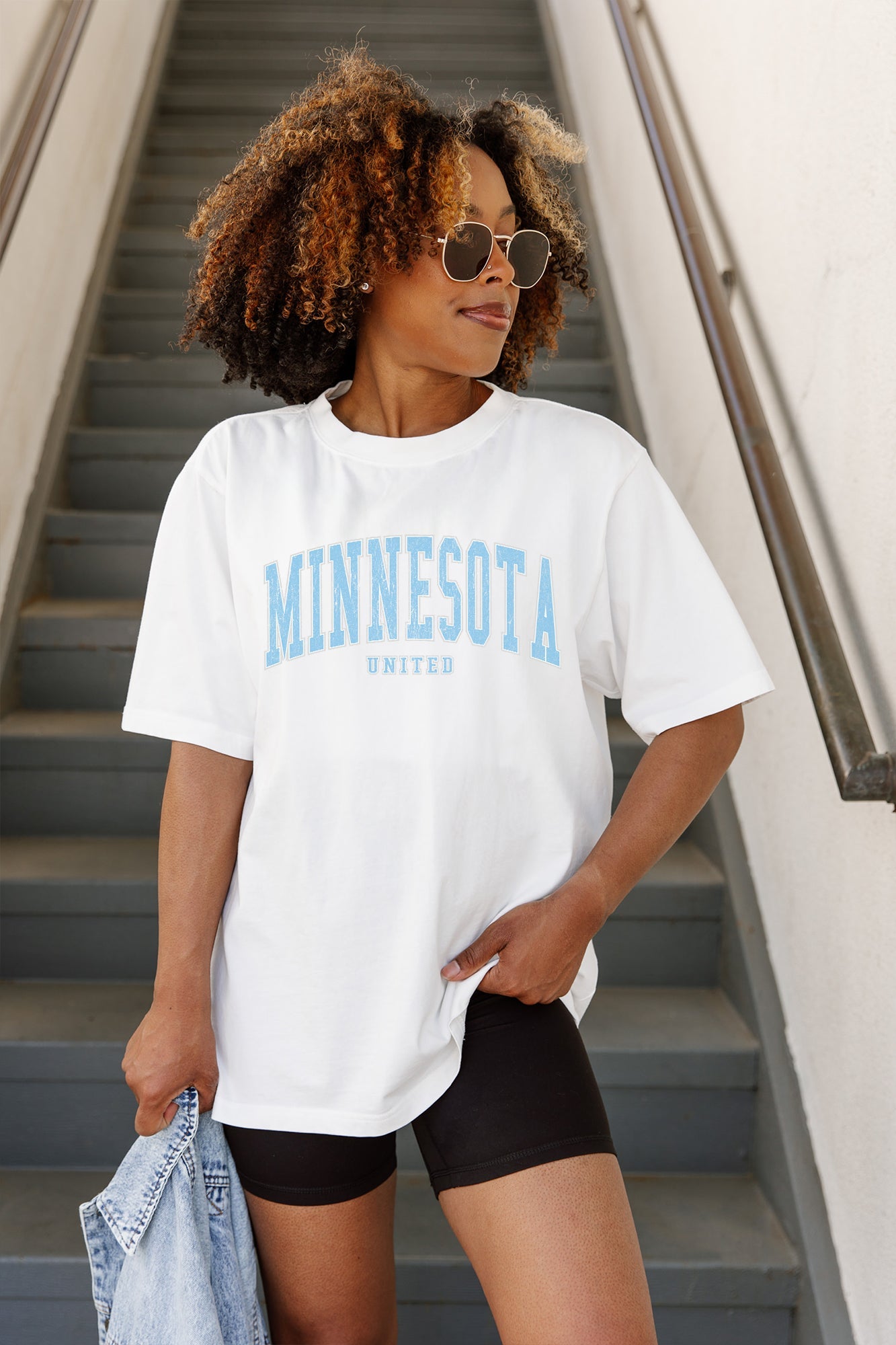 MINNESOTA UNITED GOAL LINE OVERSIZED CREWNECK TEE