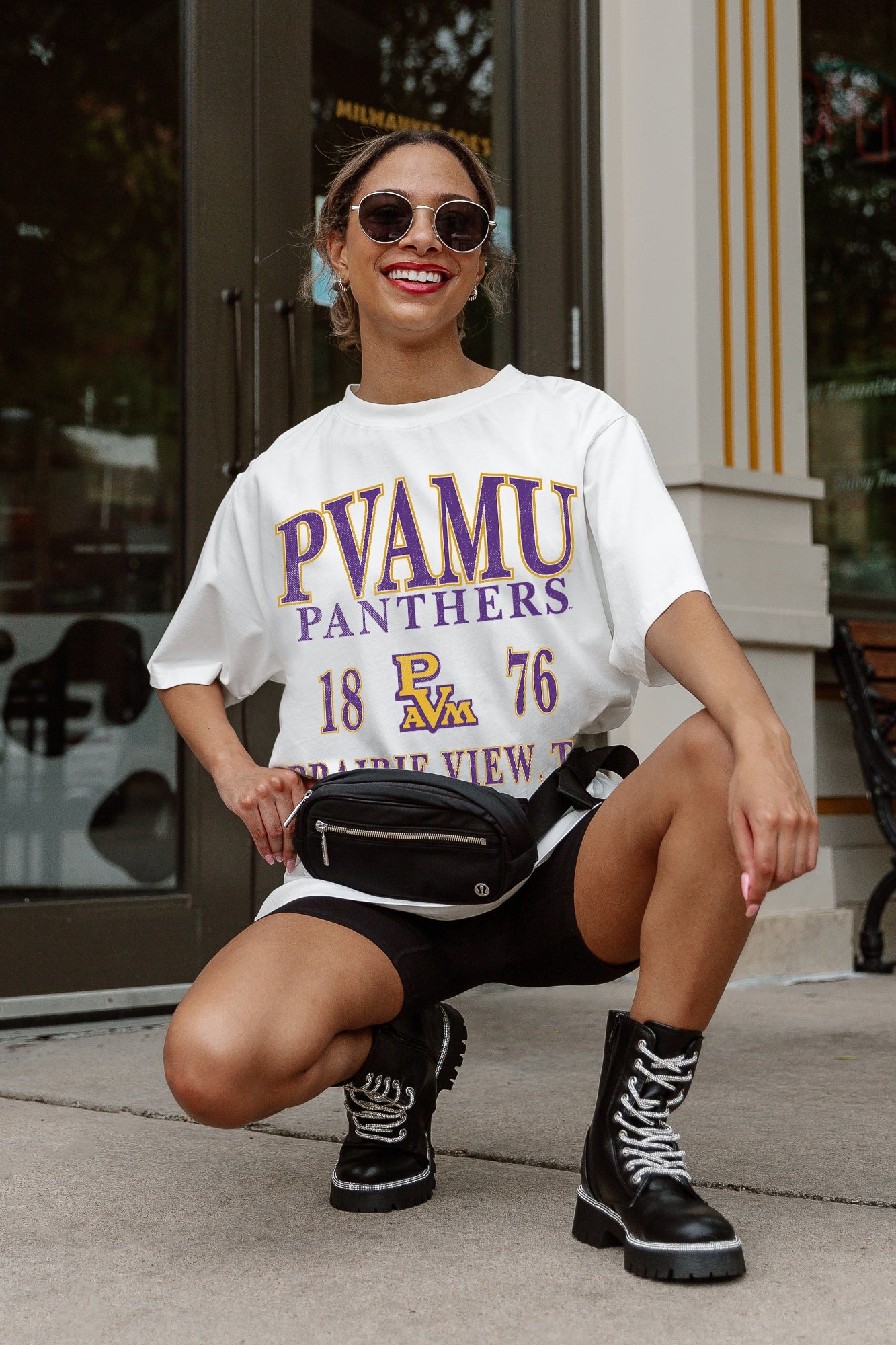 PRAIRIE VIEW A&M PANTHERS UNITY OVERSIZED CREWNECK TEE