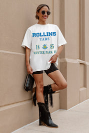 ROLLINS COLLEGE TARS UNITY OVERSIZED CREWNECK TEE - Side View Styled Look | Gameday Couture - SOHO