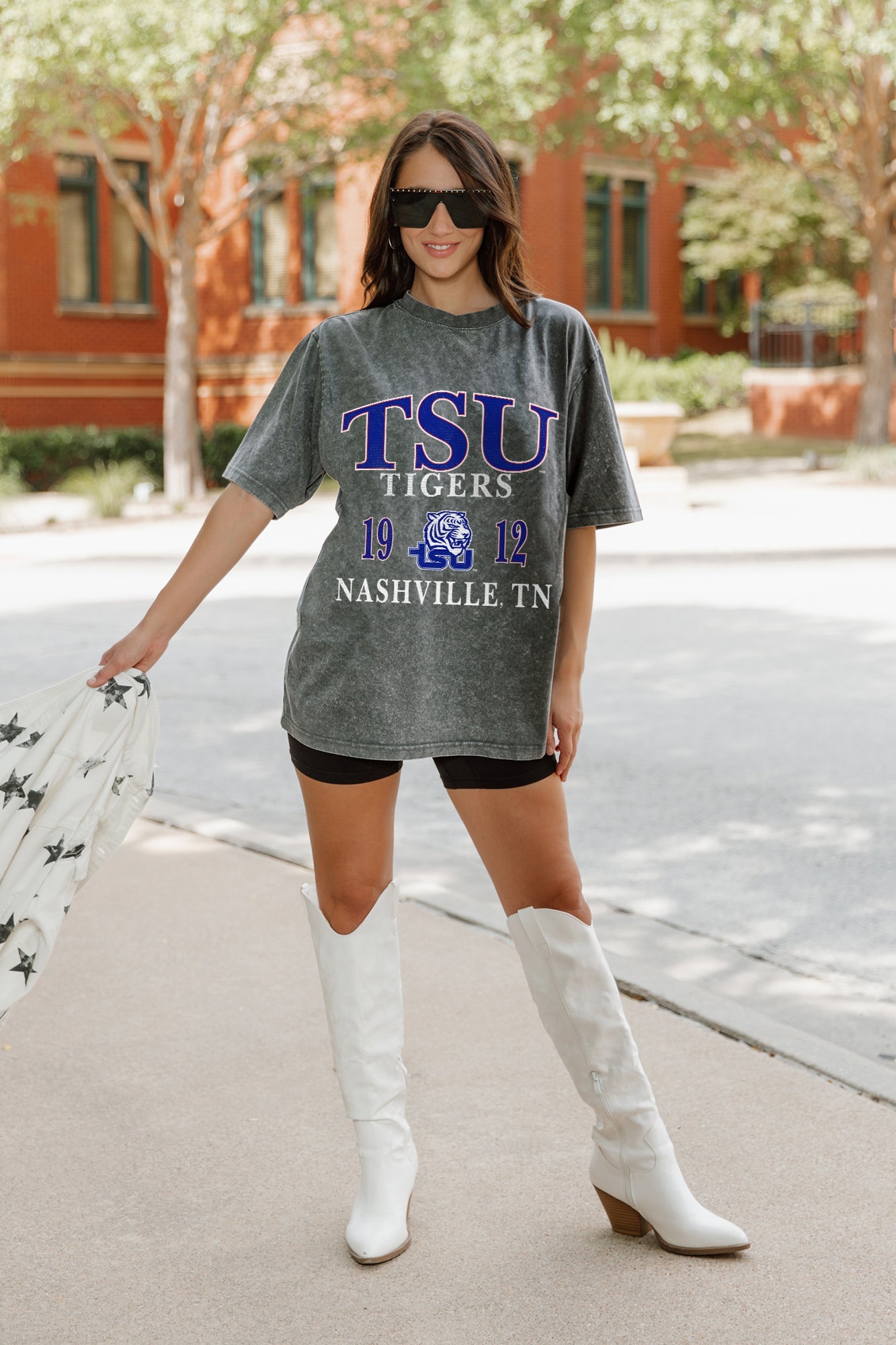 TENNESSEE STATE TIGERS THROWBACK OVERSIZED CREWNECK TEE