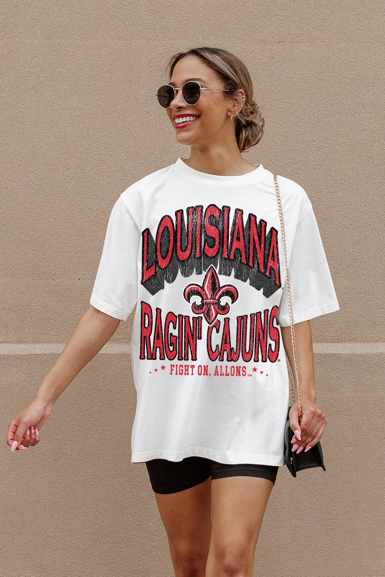 LOUISIANA RAGIN' CAJUNS SHAKEDOWN OVERSIZED CREWNECK TEE