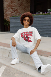 UTAH UTES IN THE LEAD OVERSIZED CREWNECK TEE