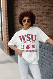 WASHINGTON STATE COUGARS UNITY OVERSIZED CREWNECK TEE - Relaxed Standing Pose | Gameday Couture - SOHO