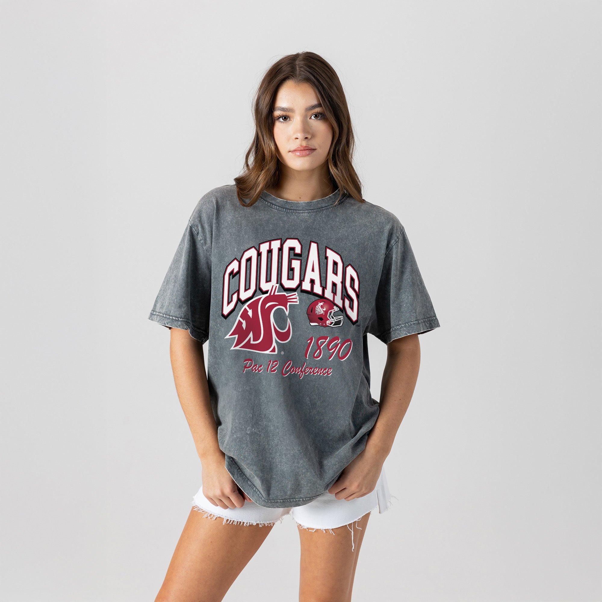 WASHINGTON STATE COUGARS CLASSIC MOTION WASHED RELAXED FIT TEE
