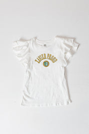 XAVIER UNIVERSITY OF LOUISIANA ALL IN TO WIN FLUTTER SLEEVE CREWNECK TOP