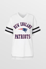 NEW ENGLAND PATRIOTS NEXT DOWN ICONIC OVERSIZED FASHION JERSEY BY RANDI MAHOMES