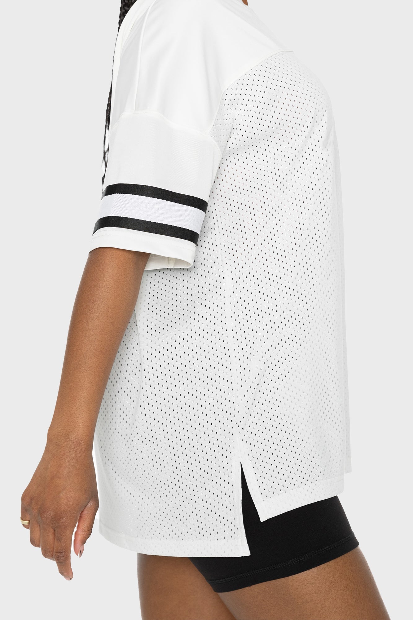 NEW ENGLAND PATRIOTS NEXT DOWN ICONIC OVERSIZED FASHION JERSEY BY RANDI MAHOMES