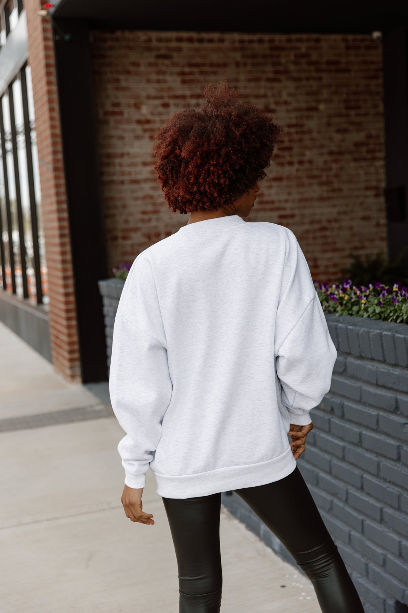 Ash Alabama Crimson Tide Bases Loaded Fleece Pullover - Close-Up Graphic Detail Front View | Gameday Couture - SOHO