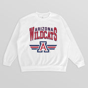 ARIZONA WILDCATS SWIFT STRIKE PREMIUM FLEECE DROP SHOULDER CREWNECK PULLOVER