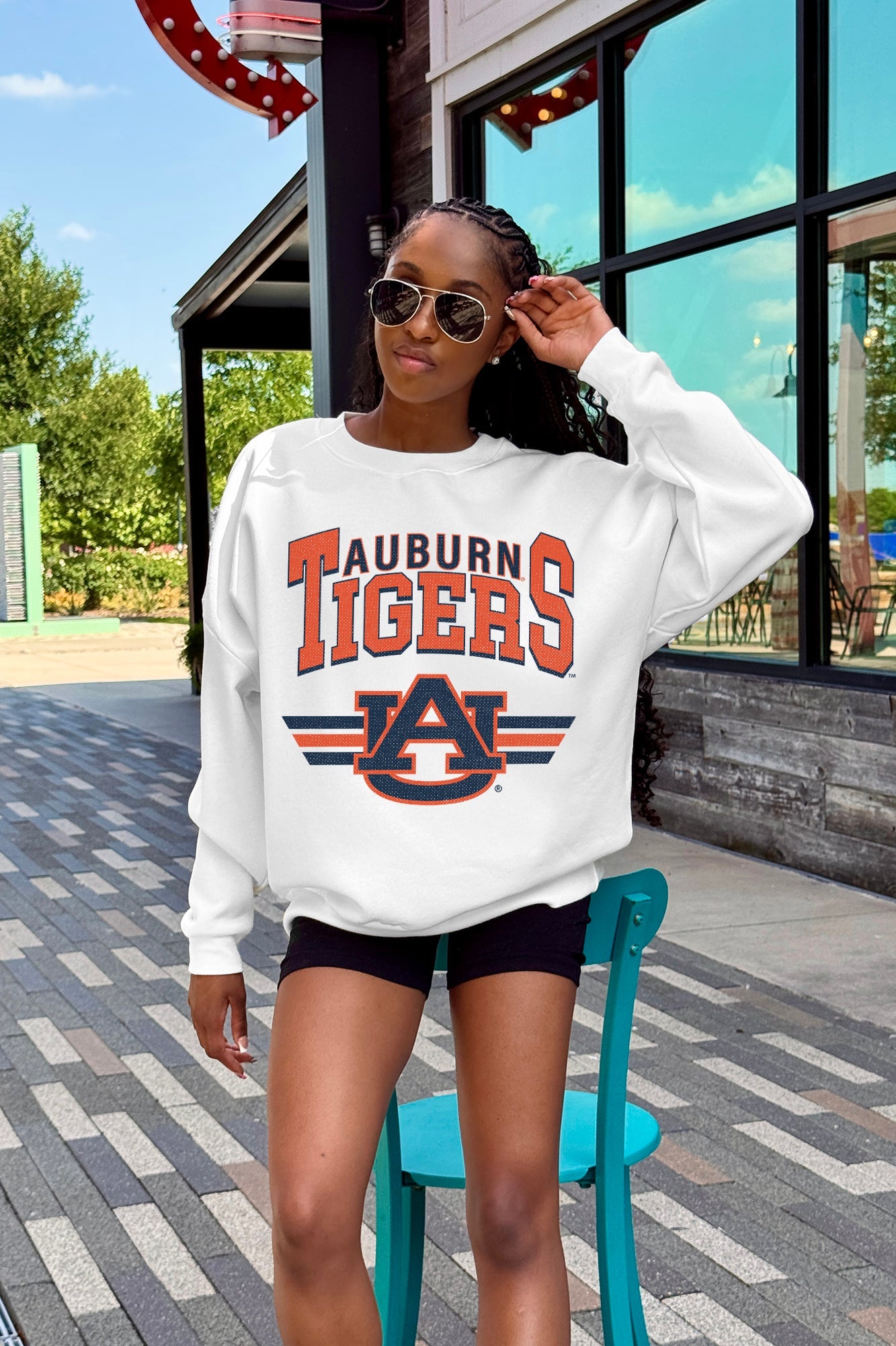 AUBURN TIGERS SWIFT STRIKE PREMIUM FLEECE DROP SHOULDER CREWNECK PULLOVER