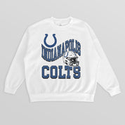 INDIANAPOLIS COLTS HARD EARNED PREMIUM FLEECE CREWNECK PULLOVER
