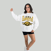 IOWA HAWKEYES SWIFT STRIKE PREMIUM FLEECE DROP SHOULDER CREWNECK PULLOVER