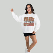 IOWA STATE CYCLONES FADED FORMATION PREMIUM FLEECE DROP SHOULDER CREWNECK PULLOVER
