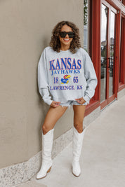 KANSAS JAYHAWKS Allegiance Fleece Drop-Shoulder Pullover