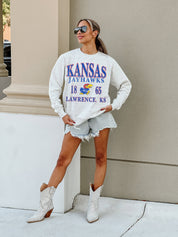 KANSAS JAYHAWKS Allegiance Fleece Drop-Shoulder Pullover