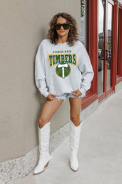 PORTLAND TIMBERS PITCH PRIDE PREMIUM FLEECE DROP SHOULDER CREWNECK PULLOVER