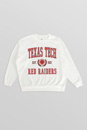 TEXAS TECH RED RAIDERS TIMELESS TRIUMPH PREMIUM FLEECE DROP SHOULDER CREWNECK PULLOVER