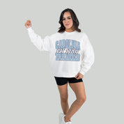 NORTH CAROLINA TAR HEELS FADED FORMATION PREMIUM FLEECE DROP SHOULDER CREWNECK PULLOVER