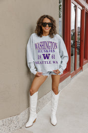 WASHINGTON HUSKIES Allegiance Fleece Drop-Shoulder Pullover