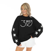 MAJOR LEAGUE SOCCER MLS 30 EMBELLISHED STAR SLEEVE CREWNECK PULLOVER