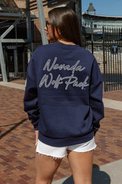 Navy NEVADA WOLF PACK Script Back Design - Game Day Look | Gameday Couture - SOHO