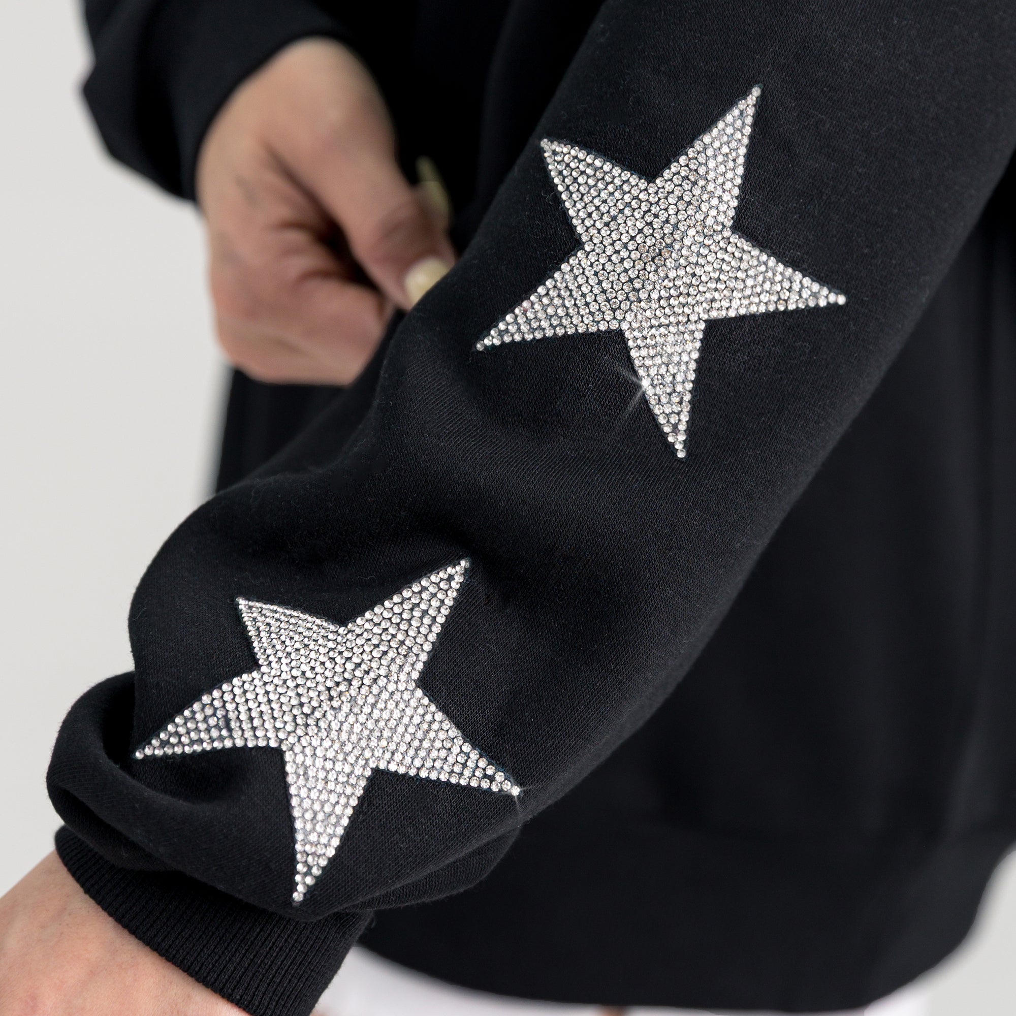 PITTSBURGH PANTHERS VELOCITY STAR EMBELLISHED CREW SWEATSHIRT