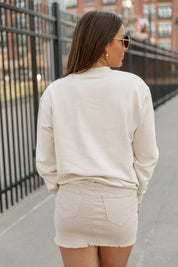 Cream Baseball Babe Graphic Pullover - Back View On Model | Gameday Couture - SOHO