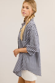 FIT CHECK GINGHAM BUTTON DOWN TOP