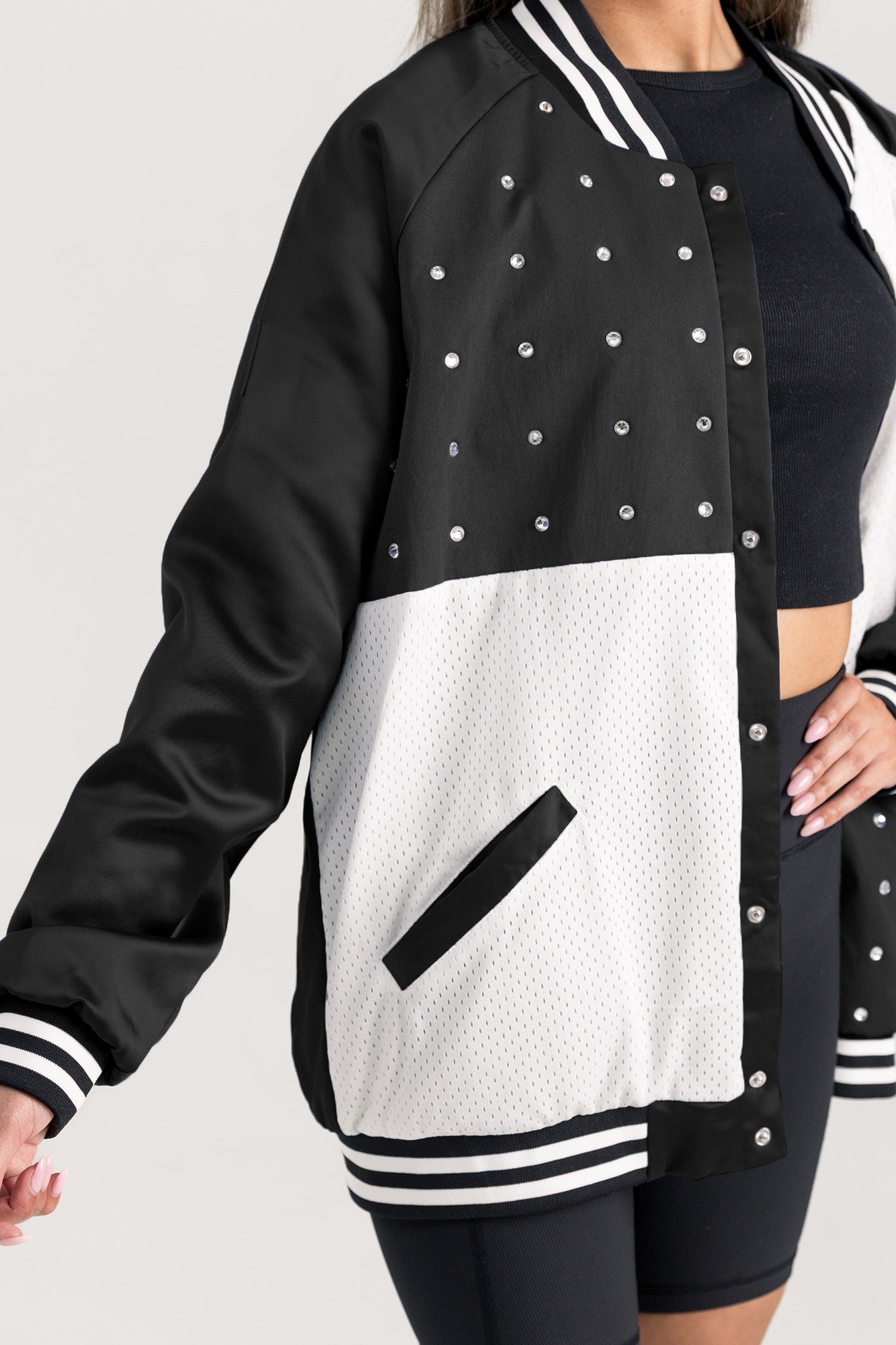DUKE BLUE DEVILS INNER DRIVE THROWBACK VARSITY BOMBER JACKET