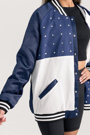 HAMPTON PIRATES INNER DRIVE THROWBACK VARSITY BOMBER JACKET