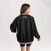 Black Illinois State Redbirds Throwback Varsity Bomber Jacket - Back View GC Patch | Gameday Couture - SOHO