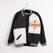 OKLAHOMA STATE COWBOYS INNER DRIVE THROWBACK VARSITY BOMBER JACKET