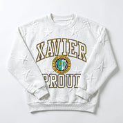 XAVIER UNIVERSITY OF LOUISIANA GOLD BIG PLAY ENERGY EMBOSSED STAR CREWNECK