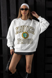 XAVIER UNIVERSITY OF LOUISIANA GOLD BIG PLAY ENERGY EMBOSSED STAR CREWNECK