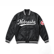 NEBRASKA CORNHUSKERS VARSITY MUSE OVERSIZED VARSITY UNISEX JACKET
