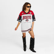 OHIO STATE BUCKEYES HUSTLE MODE V-NECK FASHION JERSEY DRESS