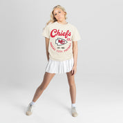KANSAS CITY CHIEFS YOU KNOW OUR NAME CLASSIC FIT COTTON BLEND CREWNECK TEE