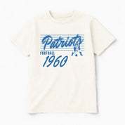 NEW ENGLAND PATRIOTS OLD SCHOOL CLASSIC FIT COTTON BLEND CREWNECK TEE
